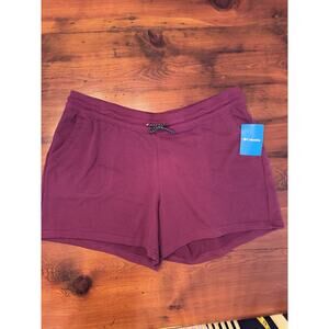 Columbia Women's Shorts Mineral Ridge Pull On Fleece Size XL Maroon NWT $50